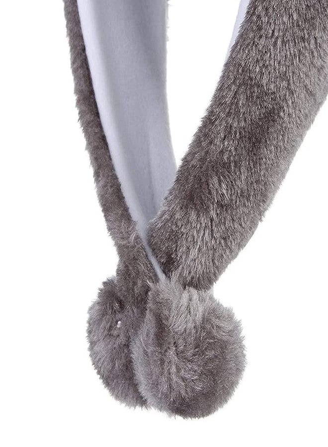 Krystle Plush Animal Hat Costume Cap Cute Soft Faux Fur Stuffed Toy Hood Multicolour - Image 5